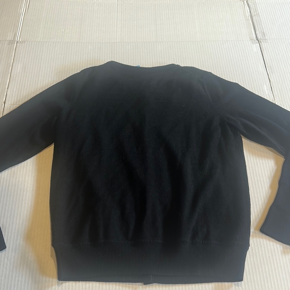 Escada Sport Black Button-Up Cardigan w inside chain design 75% merino wool sz M - Picture 9 of 14